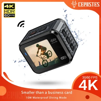 CERASTES Mini 4K60fps GO HD Action Camera Pro 16MP WiFi 145 ° 10 М Корпус Водонепроницаемый Шлем Камеры Для Видеозаписи Sports DV Cam