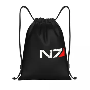 Mass Effect N7, рюкзак на шнурке, спортивная сумка для мужчин и женщин, военная эмблема Альянса, Тренировочный рюкзак для видеоигр