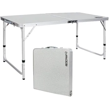 REDCAMP Алюминиевый Стол для кемпинга, Портативный Складной стол с регулируемой высотой, легкий для пикника на пляже, на открытом воздухе, в помещении