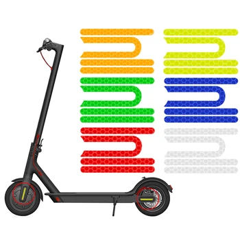 4 шт./компл. Для электрического скутера Xiaomi Mijia M365 Pro, светоотражающая наклейка, отражатель Красного/синего/желтого/оранжевого/зеленого/серебристого цвета