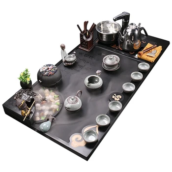 Распыляемая проточная вода, поднос для чая Wujinshi, Бытовой автоматический чайный столик, Автоматический встроенный поднос для чая