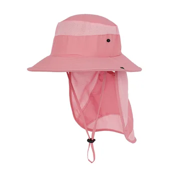 Кепка-ведро для мальчиков и девочек от 3 до 12 лет с клапаном на шее UPF 50 +, солнцезащитная шляпа с детской игровой шляпой для сафари