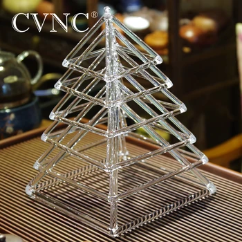 Поющая пирамидка из прозрачного хрусталя CVNC 4-10 дюймов 7 шт.