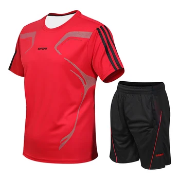 Летний мужской комплект 2023, футболка и шорты с модной цифровой печатью, повседневная одежда из двух предметов, мужская пляжная одежда