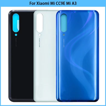 Новинка для Xiaomi Mi 9 Lite CC9/Mi A3 CC9E, задняя крышка аккумулятора, задняя дверь, 3D стеклянная панель, корпус, корпус, клей для шасси, замена