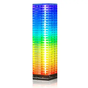 Douk Audio Crystal Cube Стерео измеритель уровня звука Визуализатор Микрофон/линейный музыкальный анализатор спектра RGB светодиодный аудио дисплей ночник