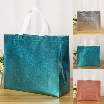 Модная блестящая лазерная складная хозяйственная сумка, экологичная сумка-тоут, Многоразовая продуктовая сумка, сумки для покупок большой емкости