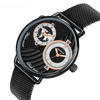 Модные Мужские часы С оригинальным дизайном циферблата, Кварцевые часы, Японский механизм с батарейками, Кварцевые часы, молодежные наручные часы, бренд Hour