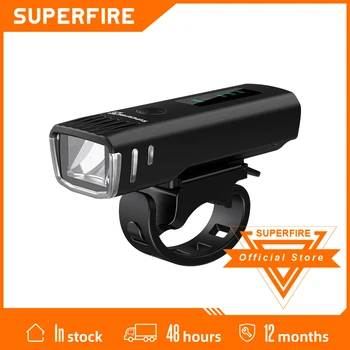 Велосипедный фонарь SUPERFIRE BL10 с Умной Регулировкой, Непромокаемый, USB Перезаряжаемый, 1500 мАч, MTB, Передний фонарь, Фара, Сверхлегкий Велосипедный фонарь