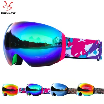 Новые двухслойные Лыжные очки с поляризованными линзами, противотуманные UV400, Лыжные очки для сноуборда, Мужские И Женские Лыжные очки, Чехол для очков