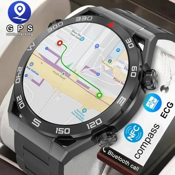2023 Новый NFC Bluetooth Вызов Smartwatch GPS Трекер ECG + PPG Браслет Движения Фитнес Для Huawei Watches Ultimate Smart Watch Мужские