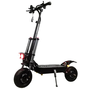 Новый дизайн, Двухмоторный скутер 60 В 6000 Вт, 11 дюймов, 2 колеса, мотоцикл с гидравлическим демпфированием, Электрический скутер для взрослых