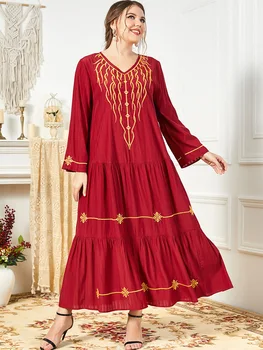 Марокканский Кафтан Абайя Дубай Мусульманское Длинное Платье Турция Ислам Африканские Платья для Женщин Кафтан Djellaba Robe Longue Femme Musulmane