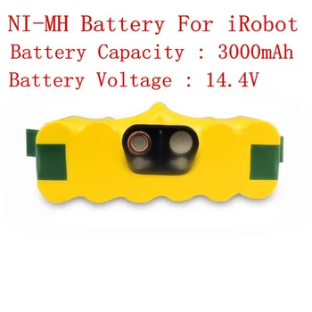 14,4 В 3000 мАч Ni-MH Аккумуляторы для iRobot Roomba 620 610 630 650 660 Запчасти для пылесоса