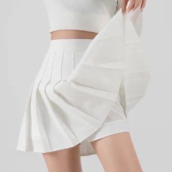 Летняя Плиссированная юбка с высокой талией для женщин на Молнии, Студенческая мини-юбка Трапециевидной формы в Консервативном стиле, Юбка Y2k, Корейская Модная Одежда