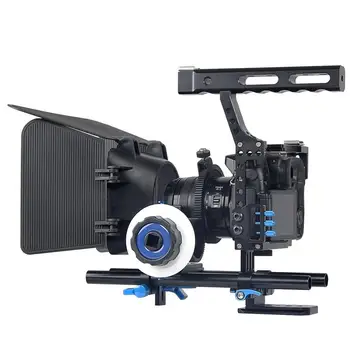 A7 Видео Стабилизатор Камера Клетка Ручка Dslr Rig Для Sony GH4 A6300 A6500 A7S A7 A7R A7Rii A7Sii Видео Клетка Vlog Аксессуары