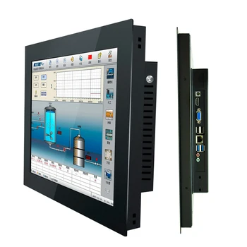 23,6-дюймовый встраиваемый промышленный компьютер mini tablet PC all-in-one с резистивным сенсорным экраном Core i3-4120U для Win10 Pro/Linux