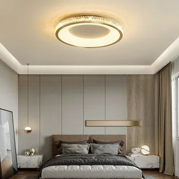 BOSSEN Простой современный прихожий светло-золотистый/ черный / белый коридор, балкон, гостиная, спальня, светодиодный потолочный светильник.