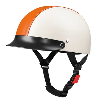 Мотоциклетный шлем, мужские и женские модные полуошлемы, Универсальная многоцветная удобная защитная кепка Four Seasons