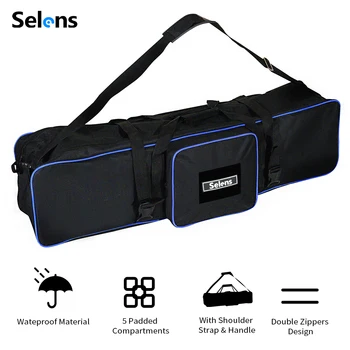 Сумка для фотооборудования Selens, 72 см/105 см, Водонепроницаемый чехол для переноски с подкладкой для освещения фотостудии, сумка для штатива