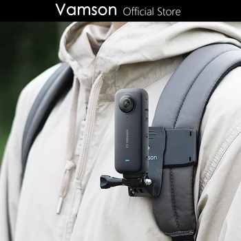 Зажим для рюкзака Vamson для Insta360 x3 для камеры GoPro Hero 11 10 9 с Поворотом на 360 ° для Крепления плечевого ремня Аксессуары для Dji Action