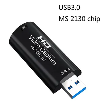 MS2130 4K HDMI к USB 3,0 Карта захвата Аудио-Видео 1080P 60 кадров в секунду YUY2 Запись Игры для PS4 PS5 Камеры Портативных ПК Прямая трансляция