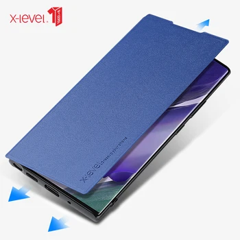 Оригинальный Ультратонкий чехол-книжка X-Level из натуральной кожи с откидной крышкой из ТПУ для Samsung Galaxy Note 20 9 Note20 Ultra Note9 Case