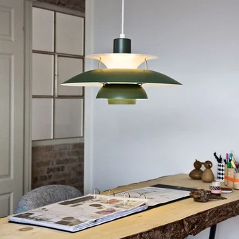 Подвесной светильник в скандинавском стиле ар-деко, светодиодный металлический подвесной светильник в форме зонтика для гостиной, подвесной светильник для гостиной
