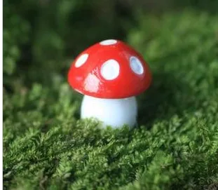 12 * 9 мм мини-красный грибной материал из смолы для украшения стеклянных пузырей 