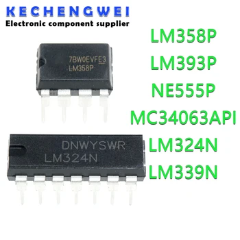 10ШТ LM358P LM358 DIP LM358N DIP-8 LM393P LM393 NE555P NE555 LM324N LM324 LM339N LM339 MC34063API MC34063 LM258P LM293P UA741CN