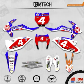 DSMTECH Индивидуальные фоны с графикой команды, Наклейки 3M на заказ для KTM 2017-2019 EXC 2016-2018 SXF 033