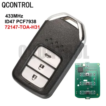 QCONTROL 433 МГц 3-кнопочный Умный Автомобильный ключ для Honda 2015-2017 CRV 3-кнопочный Бесключевой вход 433 МГц I DD47 pcf7938 Чип 72147-TOA-H31