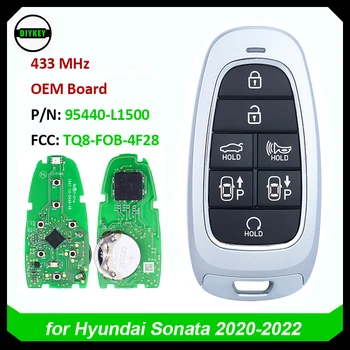DIYKEY 7 Кнопочный Смарт-ключ для Hyundai Sonata 2020-2022 Бесключевой Пульт дистанционного Управления Fob 433 МГц TQ8-F08-4F28, 95440-L1500 OEM плата