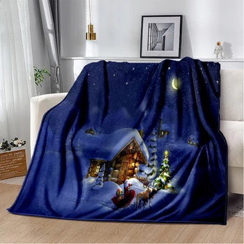 Плюшевый диван-кровать, Мультяшные Одеяла для Пикника, Рождественский Подарок, Мягкое Современное фланелевое одеяло, Чехол Gedruckt Bettdecke Geschenk