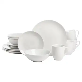 Набор керамической посуды Ten Strawberry Street Simply White Coupe из 16 предметов