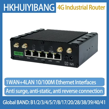 Сервер с последовательным портом RS232 5*10/100 М RJ45 APN/VPDN Watchdog Молниезащита 30 кВ 4G Промышленный Маршрутизатор CPE Sim-карта