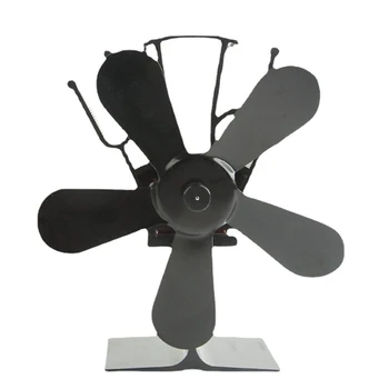 Вентилятор с тепловым приводом, Пятилопастной вентилятор для камина Eco, вентилятор для печи, вентилятор для камина