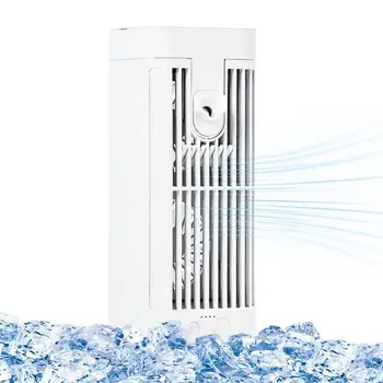 Перезаряжаемые вентилятор USB аккумуляторная Мини-вентилятор С свет сильный поток воздуха персональный кондиционер светодиодный для общественных комната кухня