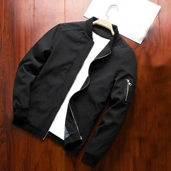 Весенняя Новая мужская куртка-бомбер на молнии, мужская повседневная уличная одежда в стиле хип-хоп, приталенное пальто-пилот, мужская одежда 4XL