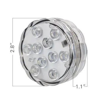 1 шт./лот, Высококачественная светодиодная лампа 10SMD5050, многоцветная Погружная водонепроницаемая подставка для вазы для свадебной вечеринки, светильник с дистанционным управлением 24 клавиши