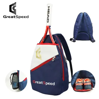 GreatSpeed 1 Упаковка, рюкзак для тенниса, сумка для бадминтона через плечо, сумка через плечо для детей С отделением для обуви