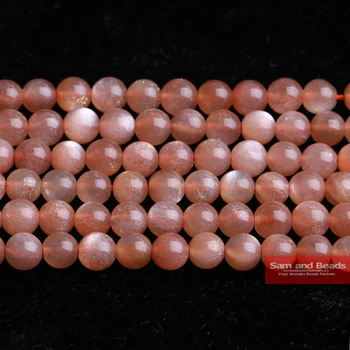 Бусины из натурального оранжевого лунного камня 5А класса 4, 6, 8, 10 мм, выберите размер для изготовления браслета и ожерелья OMB20