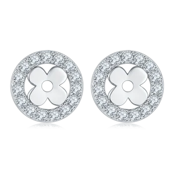 SGARIT Ювелирные Изделия S925 Серебряные серьги-гвоздики Из белого золота с покрытием VVS1D Муассанит Серьги с бриллиантами Для женщин
