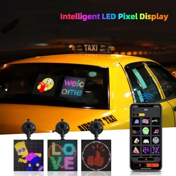 Smart APP Светодиодная матричная пиксельная дисплейная панель Bluetooth Автомобильное заднее стекло С прокруткой сообщения RGB Программируемый рекламный экран