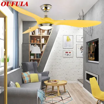 OULALA Современные потолочные вентиляторы Лампы с дистанционным управлением Вентиляторное освещение Применимо для Столовой Спальни Ресторана