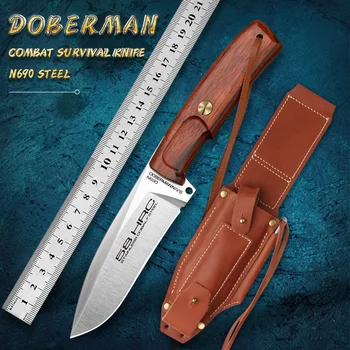 N690 стальной открытый походный нож для самообороны, коллекция охотничьих ножей, спасательный тактический нож для выживания