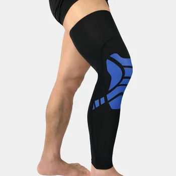 1 шт. Спортивный Силиконовый Противоскользящий Длинный Бандаж для поддержки колена, Дышащий Летом, Защитная прокладка, Спортивный Баскетбольный наколенник для ног