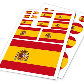 Испанский Флаг Espanol Испания ESP Ho Автомобиль Авто Набор Наклеек на Мотоцикл Наклейка С Царапинами Чехол Для ноутбука Ipad Удобный Автомобильный Стайлинг