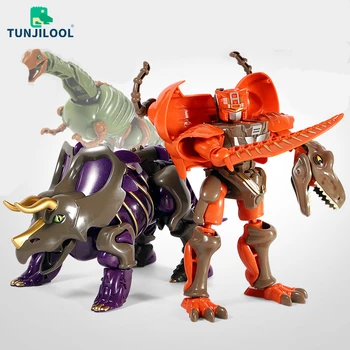 Робот-трансформер Динозавр Игрушки Аниме Фигурки Игрушки Забавный динозавр Креативная модель тираннозавра Детские развивающие игрушки