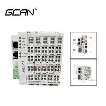 Контроллер GCAN PLC Поддерживает два языка программирования, CopenPCS и Codesys, дополнительные модули ввода-вывода, сверхмалый контроллер